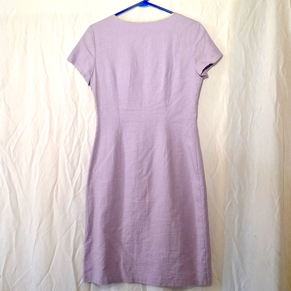 3/$20--Vintage Linen Embroidered Sheath Dress, Lavender Sz 6, NWOT - Picture 8 of 15